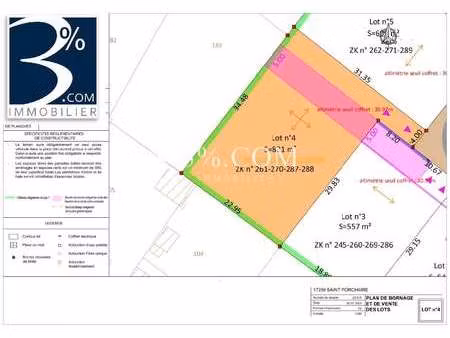 vente terrain à saint-porchaire (17250) : à vendre / saint-porchaire