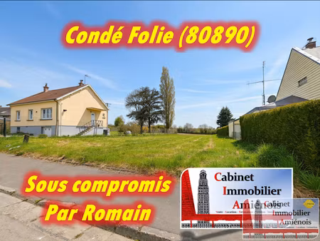vente terrain 730 m² à condé-folie (80890)  35 000 €