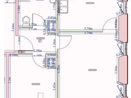 appartement 2 pièces 54 m²