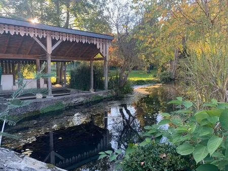 jardin avec accès à la rivière