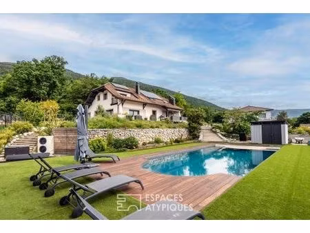 maison avec vue imprenable sur le lac et le mont-blanc