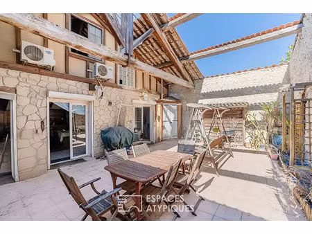 maison de village à rénover - terrasse tropézienne & grand garage - cuxac-d'aude