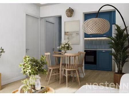 saint-pierre quiberon - vente appartement rénové à 30 mètres de la mer avec extérieur et 2