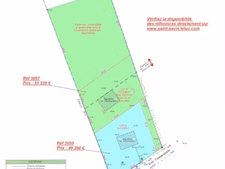 vente terrain 1206 m² à bussac-forêt (17210)  49 280 €