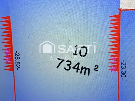 vente terrain 734 m² à quimperle (29300)  137 000 €