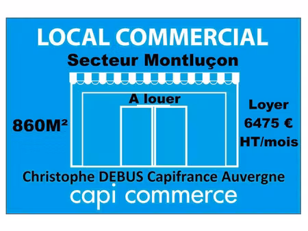 location locaux professionnels 1 pièce 860 m² à montluçon (03100)  6 475 €