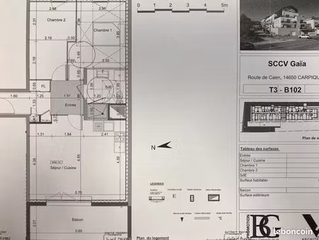 appartement 3 pièces 62 m²