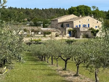 mas en pierre rénové avec dépendances et piscine