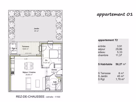 vente appartement 2 pièces 50 m² à belleville (69220)  182 000 €