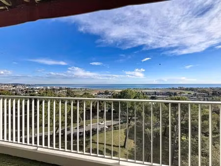 cagnes sur mer  domaine du loup  3 pièces 91 m²  vue mer  parking et cave