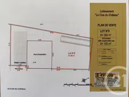 terrain à vendre - 394 m2 - lesches - 77 - ile-de-france