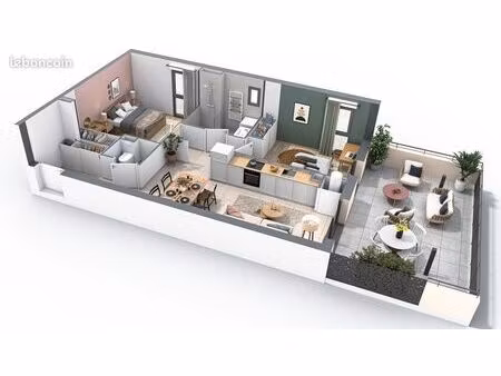 appartement 3 pièces 59 m²