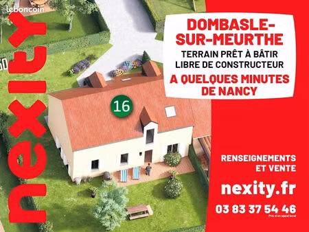 terrain constructible à dombasle-sur-meurthe  près de nancy
