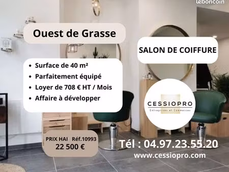 salon de coiffure 40 m² grasse