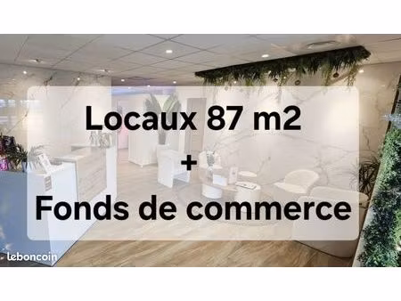 local commercial + fonds de commerce + matériel- emplacement rare 87m2