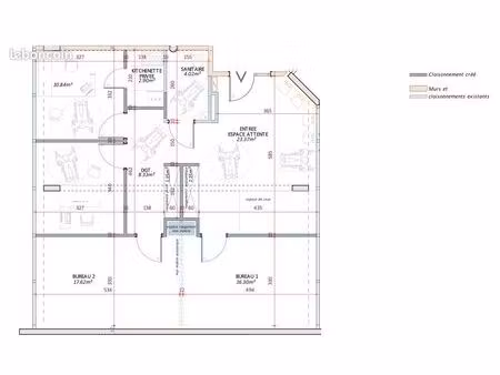 bureau 94m2 refait à neuf
