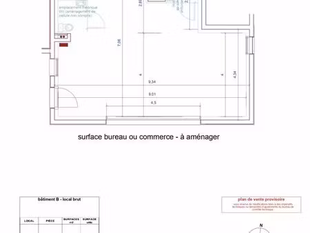 à louer – local commercial / bureau – 60 m²