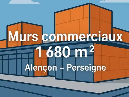murs commerciaux 1 680 m² – 3 zones + chambres froides + parkings – alençon