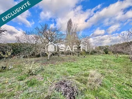 terrain agricole entièrement clôturé  doté d’un portail et planté d’arbres fruitiers.