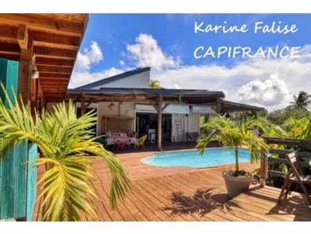 a vendre sainte luce (972) - villa t4 avec piscine  bungalow et appartement t3 proche plag