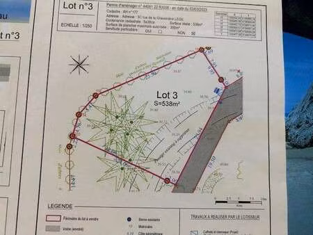 vente terrain à legé (44650) : à vendre / 538m² legé