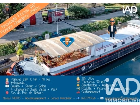 vente péniche 6 pièces