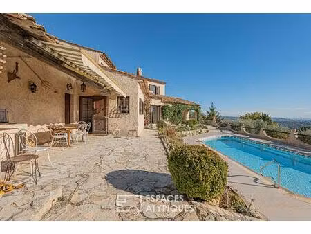 villa d'exception 265 m² à cabris - vue mer panoramique  parc de 6283 m²  piscine...