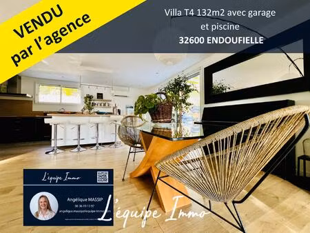 villa 132m2 avec garage et piscine