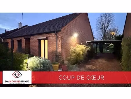 pavillon semi-individuel bâti de plain-pied de 116m² avec garage et carport à bruay sur es