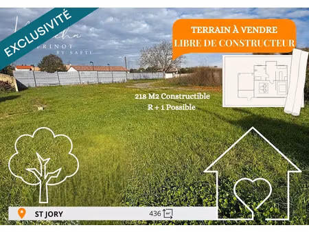 vente terrain 436 m² à saint-jory (31790)  105 200 €