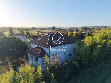 à 30 min de lyon  au centre du village  maison climatisée d'environ 158 m2  6 pièces  4 ch