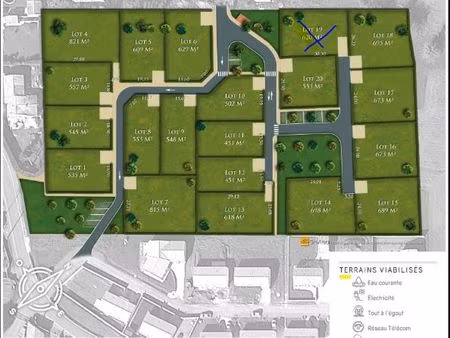 terrain 620 m² à saint-porchaire (17250)