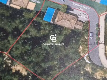 la turbie - terrain a batir avec permis pour villa 200 m² piscine garage et vues mer