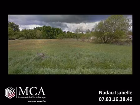 vente terrain 1000 m² montlieu-la-garde (17210)