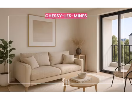 vente appartement neuf 2 pièces 47m2 chessy - 214000 € - surface privée