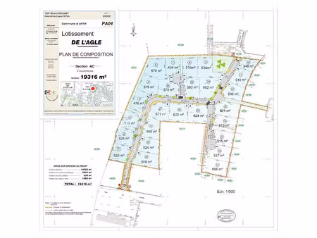 vente terrain à batir 550 m² à artix (64170)  59 000 €