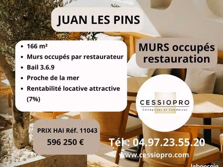 murs commerciaux  restauration 166 m² juan les pins
