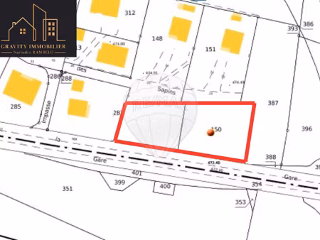 vente terrain 1592 m² à marignier (74970)  400 000 €