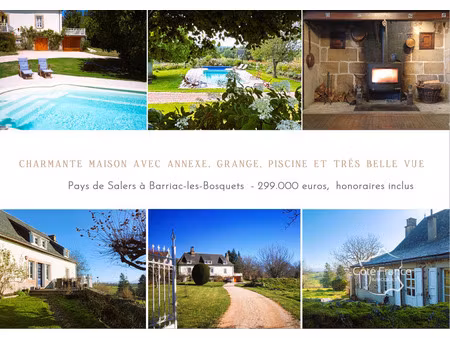 charmante maison avec piscine et vue panoramique.
