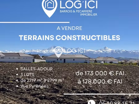 terrain constructible de 2719 m2