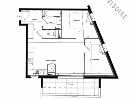 appartement t3 – 53 49 m² – 269 000 € – castries (34160