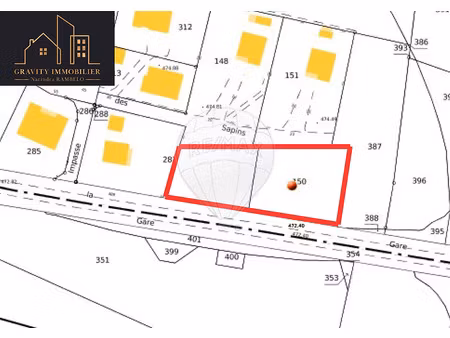 achat terrain 1 592m² marignier 74970
