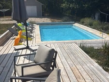 maison ossature bois 126 m² – bouzic – grand terrain 8000 m² + piscine chauffée