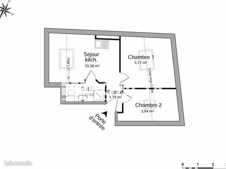 appartement 3 pièces 24 m²