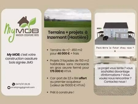 terrain à bâtir avec projet