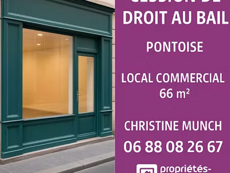 vente locaux professionnels 66 m² à pontoise (95000)  51 000 €