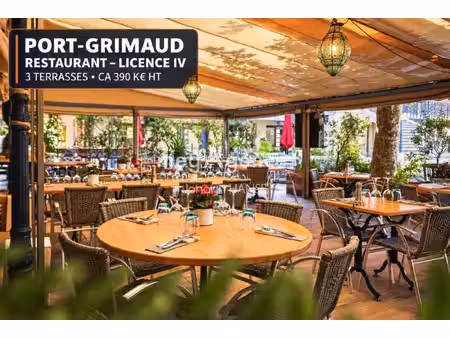 restaurant–bar licence iv à port-grimaud – 3 terrasses – ca 390 k€