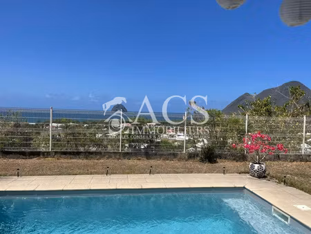 belle villa t4 - piscine - vue rocher du diamant