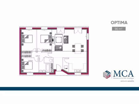 vente maison 3 pièces 90 m² abzac (33230)