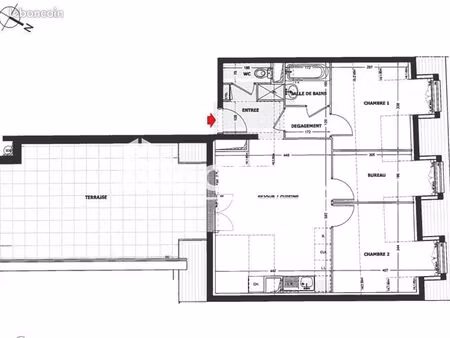 appartement 3 pièces 58 m²